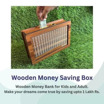 Vaultizio™ Premium Wooden Money Bank